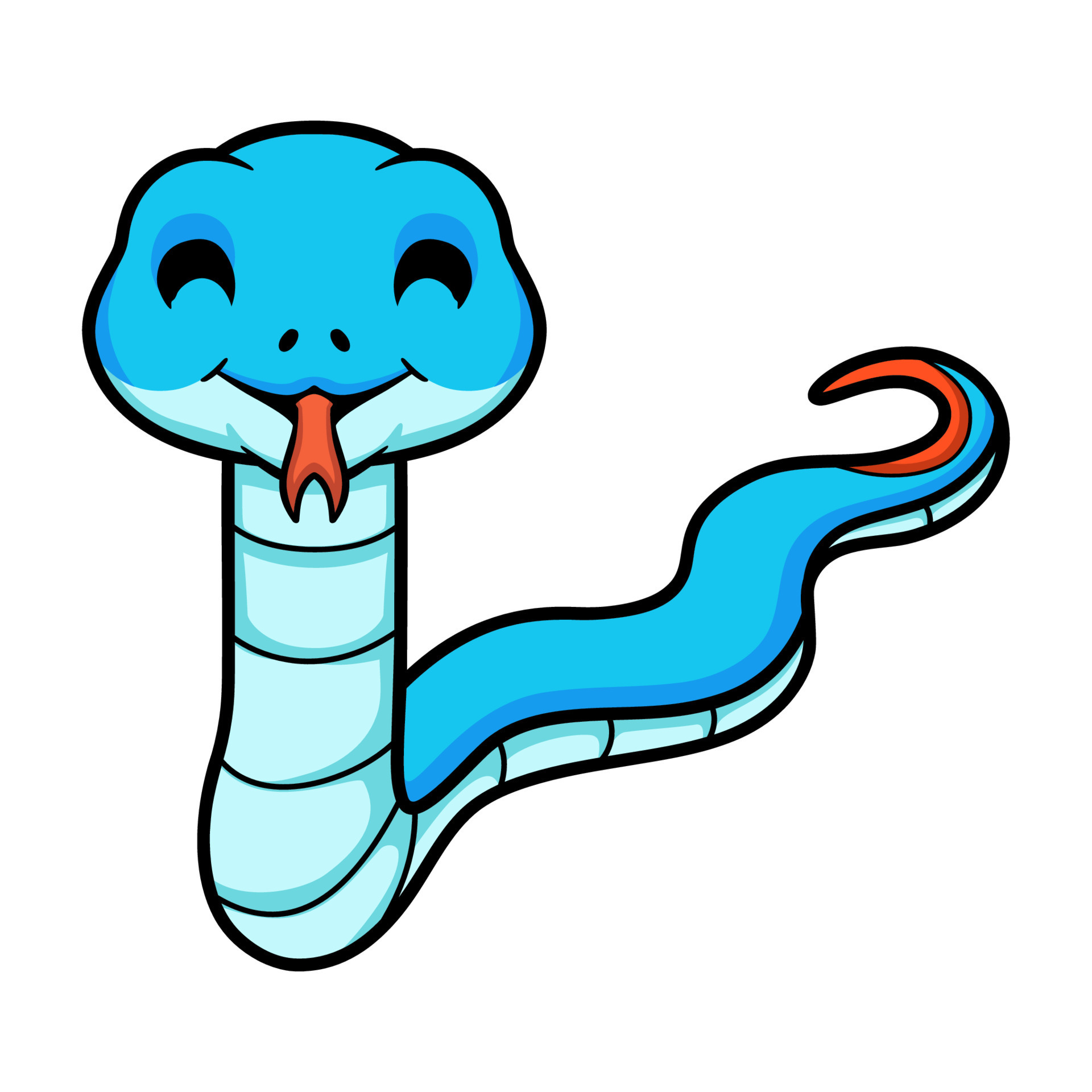 desenho de víbora de cobra azul bonito 17071824 Vetor no Vecteezy